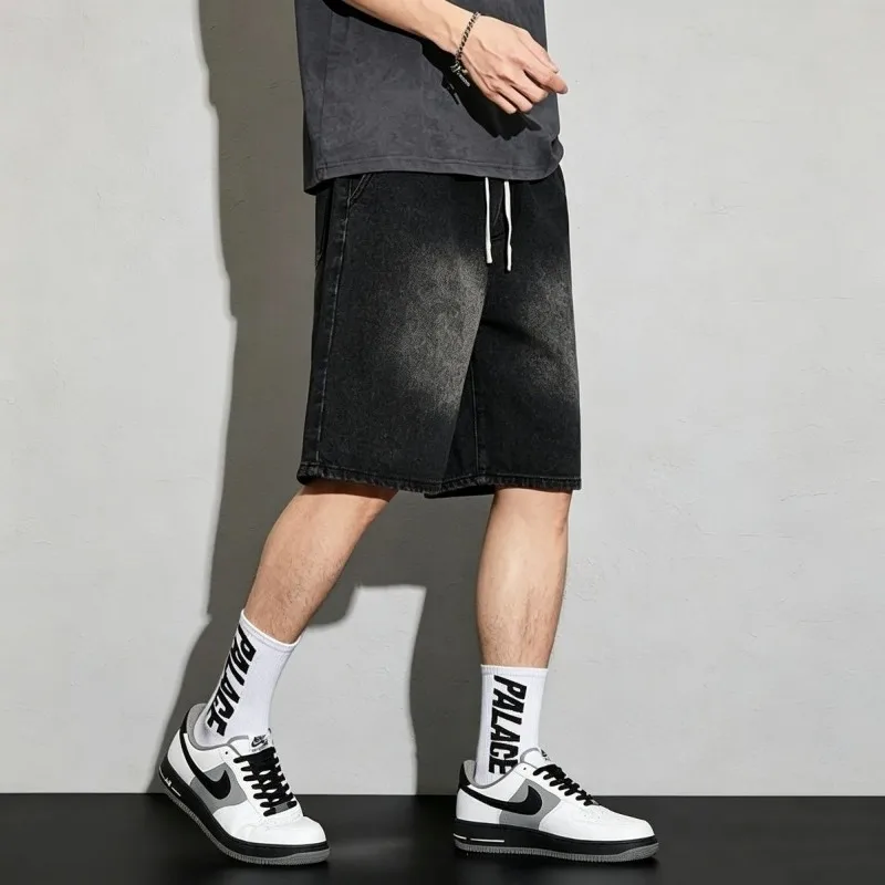 Men's Washed Drawstring Denim Shorts Loose Fit Casual Jean Shorts
Men's Washed Drawstring Denim Shorts Loose Fit Casual Jean Shorts