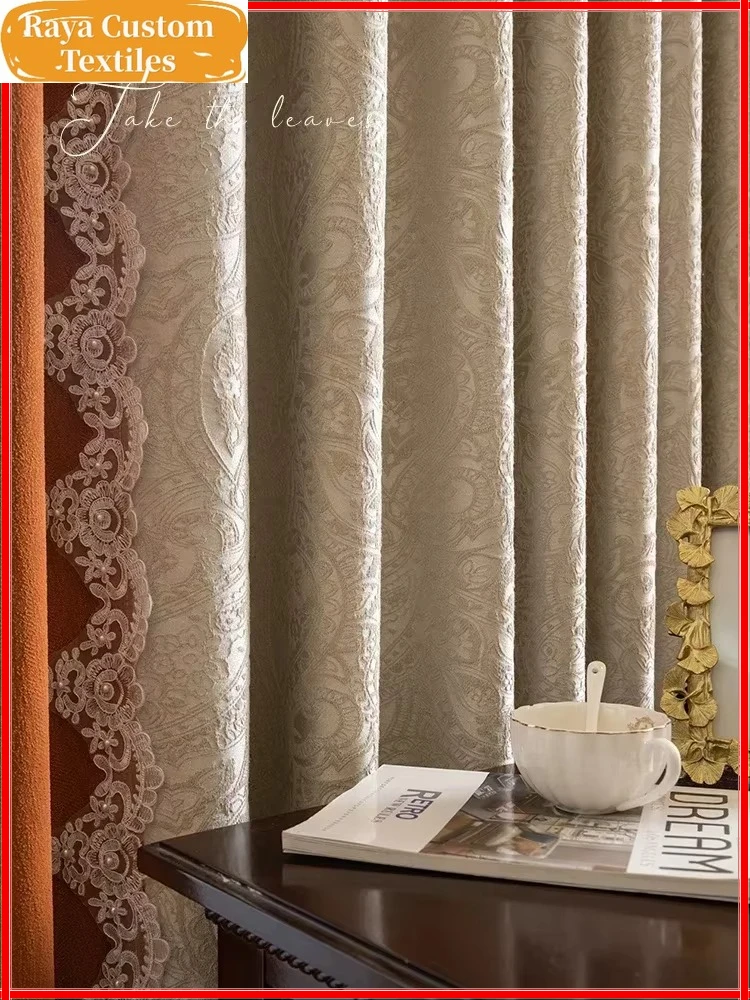 French Lace Luxury Curtains for Living Room Dining Bedroom Cortinas Embossed Beige Balcony Window Blackout Room Rideau 커튼 шторы
French Lace Luxury Curtains for Living Room Dining Bedroom Cortinas Embossed Beige Balcony Window Blackout Room Rideau 커튼 шторы