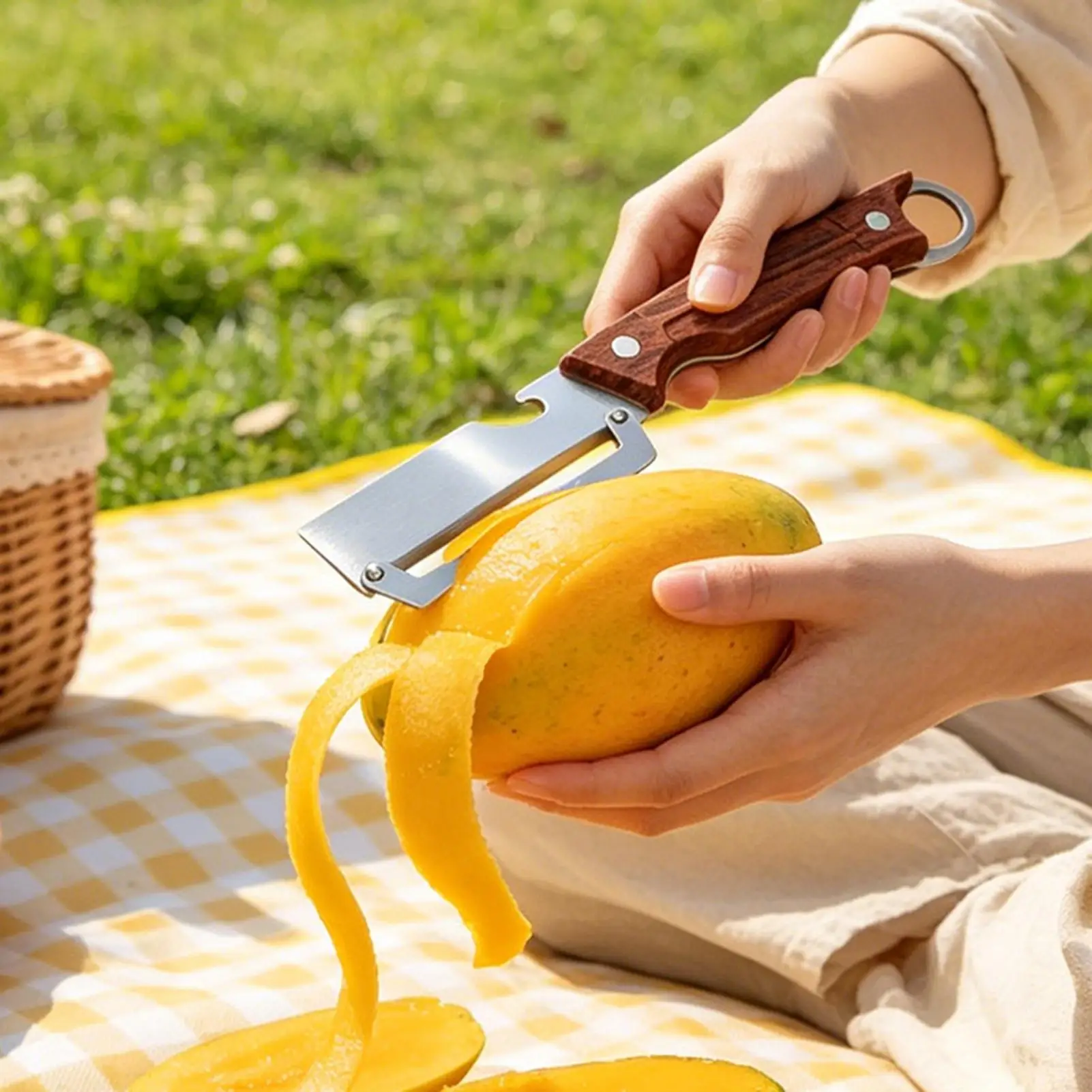 Kitchen Peeler Tool Multifunctional With Bottle Opener Stainless Steel Peeler With Wooden Handle For Potato Carrot Pineapple
Kitchen Peeler Tool Multifunctional With Bottle Opener Stainless Steel Peeler With Wooden Handle For Potato Carrot Pineapple