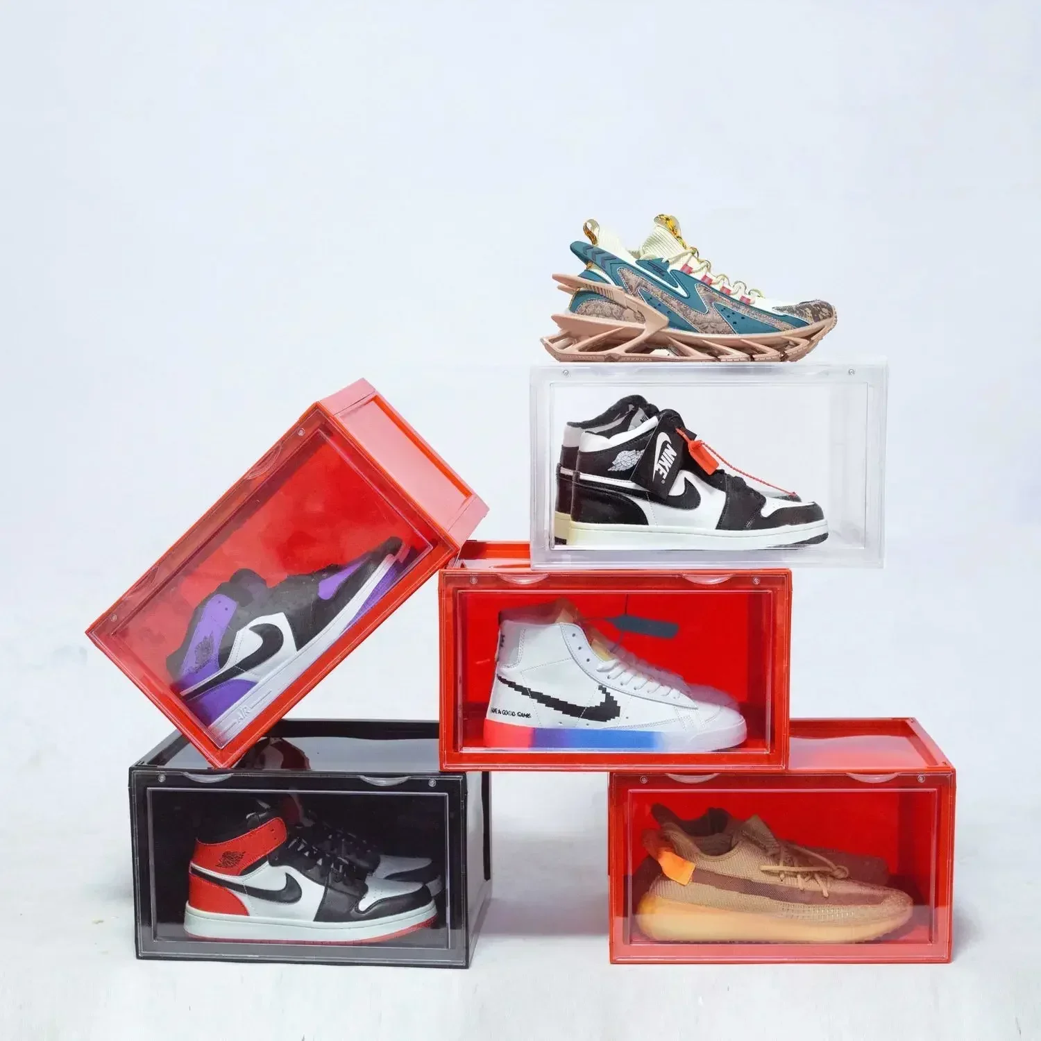 Home Furniture 4 Pcs Magnetic Hard Plastic Transparent Shoe Box Shoe Storage Box Simple Shoe Box Cabinet Rack
Home Furniture 4 Pcs Magnetic Hard Plastic Transparent Shoe Box Shoe Storage Box Simple Shoe Box Cabinet Rack