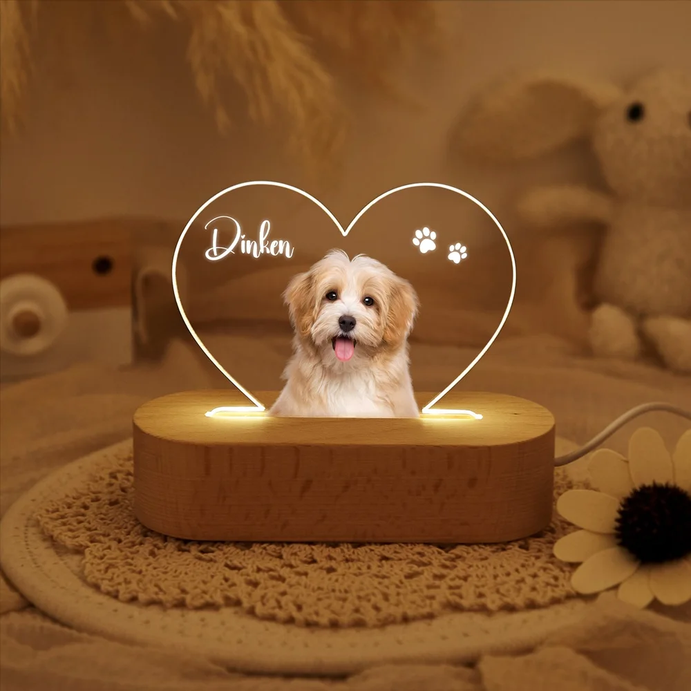 Custom Acrylic Pet Portrait Glow Personalized with Pet Photo Text Luminous Home Decor Pet Unique Memorial Keepsake for Pet Owner 
Custom Acrylic Pet Portrait Glow Personalized with Pet Photo Text Luminous Home Decor Pet Unique Memorial Keepsake for Pet Owner