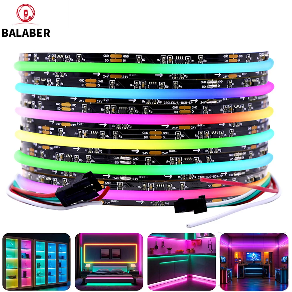 WS2811 Addressable FCOB SPI RGB IC LED Light Strip 720 576 480 432 360 LEDs Dream Color DC5V 12V 24V WS2812B High Flexible FCOB
WS2811 Addressable FCOB SPI RGB IC LED Light Strip 720 576 480 432 360 LEDs Dream Color DC5V 12V 24V WS2812B High Flexible FCOB