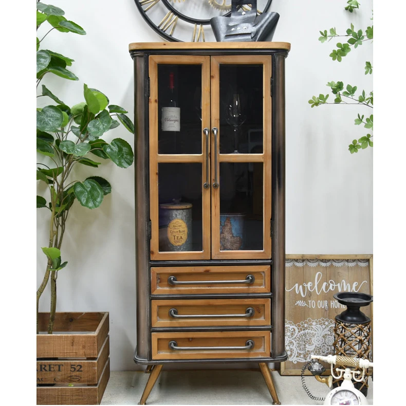Living Room Solid Wood Tall Storage Cabinet Black Vintage Rustic Industrial Kitchen Cabinet With Glass Doors
Living Room Solid Wood Tall Storage Cabinet Black Vintage Rustic Industrial Kitchen Cabinet With Glass Doors