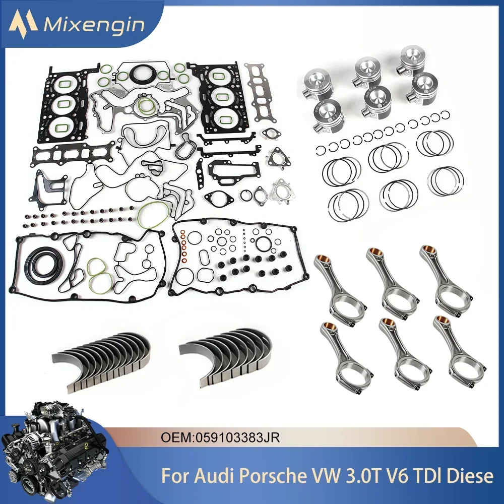 Engine piston connecting rod bearing Gasket Rebuild Kit For Audi A4 A5 A6 A7 A8 Q5 Q7 Porsche Volkswagen 3.0L TDI V6 Diesel DOHC
Engine piston connecting rod bearing Gasket Rebuild Kit For Audi A4 A5 A6 A7 A8 Q5 Q7 Porsche Volkswagen 3.0L TDI V6 Diesel DOHC