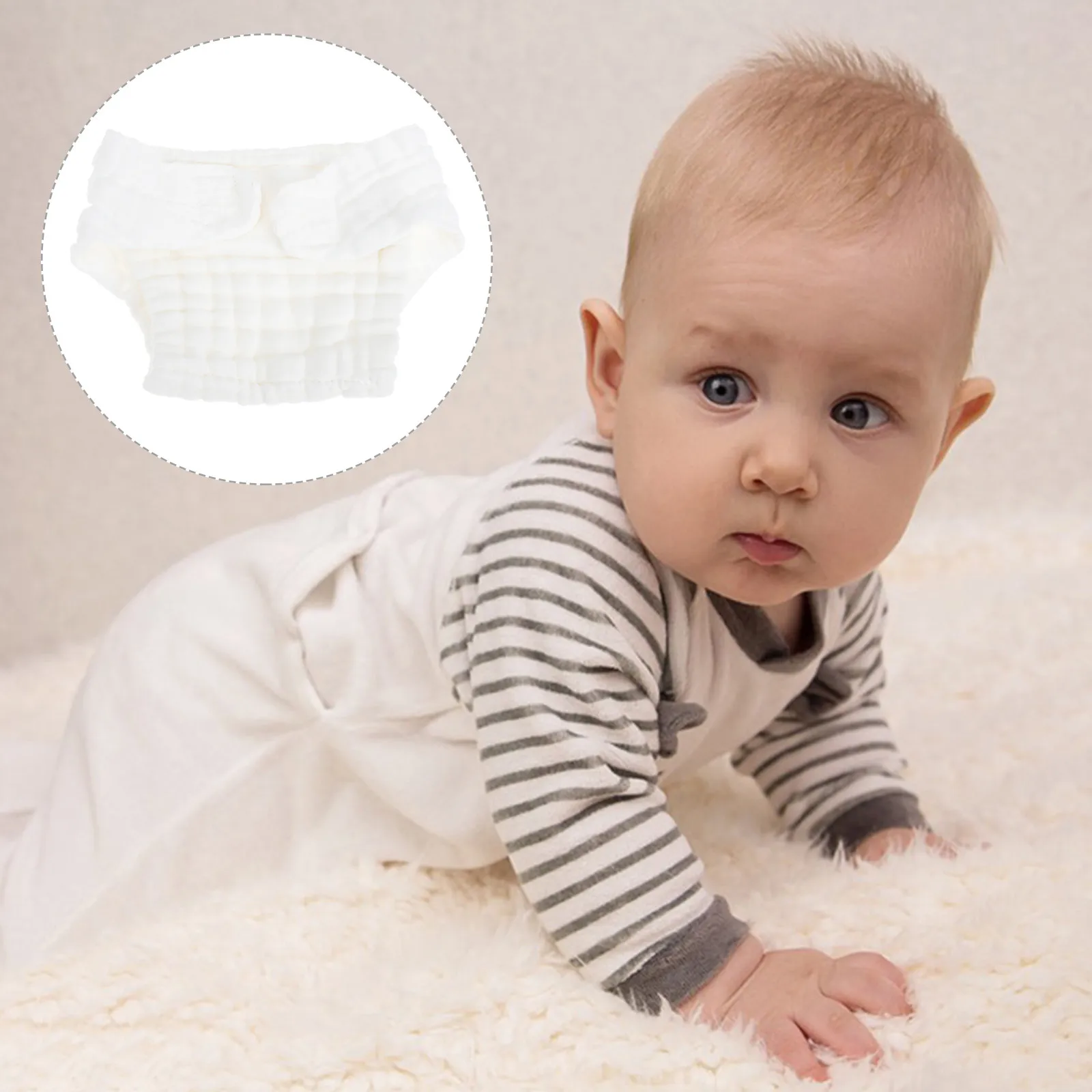 5Pcs Washable Diaper Pants Reusable Baby Cloth Diapers for Newborns Lightweight Cotton Night Use S Size Newborn Diapers
5Pcs Washable Diaper Pants Reusable Baby Cloth Diapers for Newborns Lightweight Cotton Night Use S Size Newborn Diapers