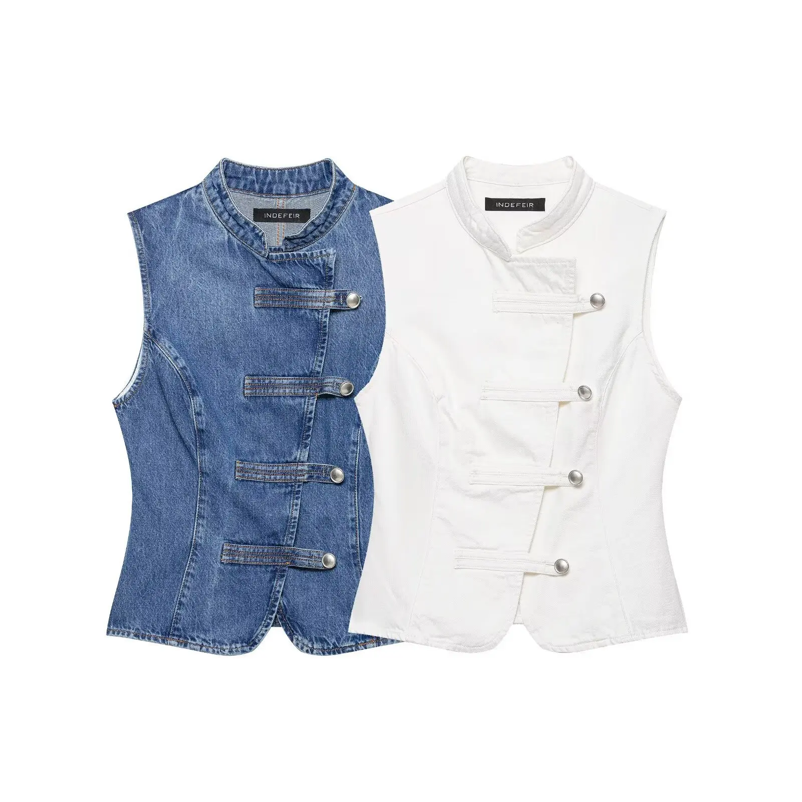 DSMTRC Classic Fashion Denim Vest For Women Sleeveless Casual Slim Jeans Jackets Street Hipster Female Clothing Knot Buckle Tops
DSMTRC Classic Fashion Denim Vest For Women Sleeveless Casual Slim Jeans Jackets Street Hipster Female Clothing Knot Buckle Tops
