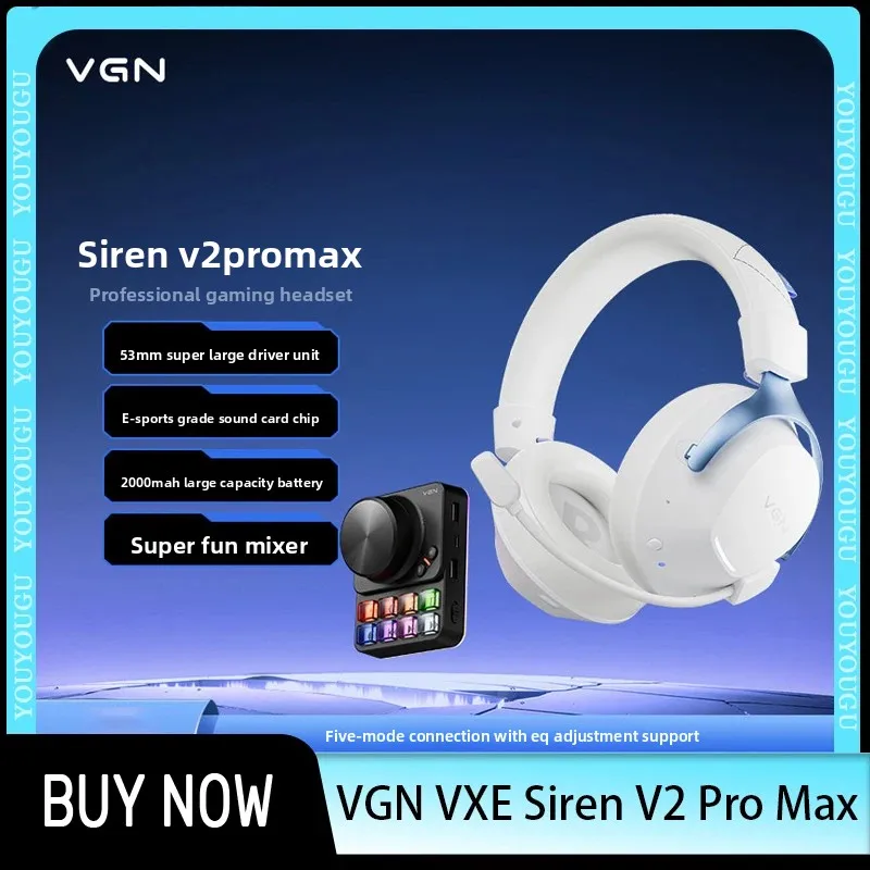 VGN VXE Siren V2 Earphone Wired Headphone 5Mode With Audio Mixer Siren V2 Pro Max Wireless Gamer Headset Fps Gaming Headphones
VGN VXE Siren V2 Earphone Wired Headphone 5Mode With Audio Mixer Siren V2 Pro Max Wireless Gamer Headset Fps Gaming Headphones