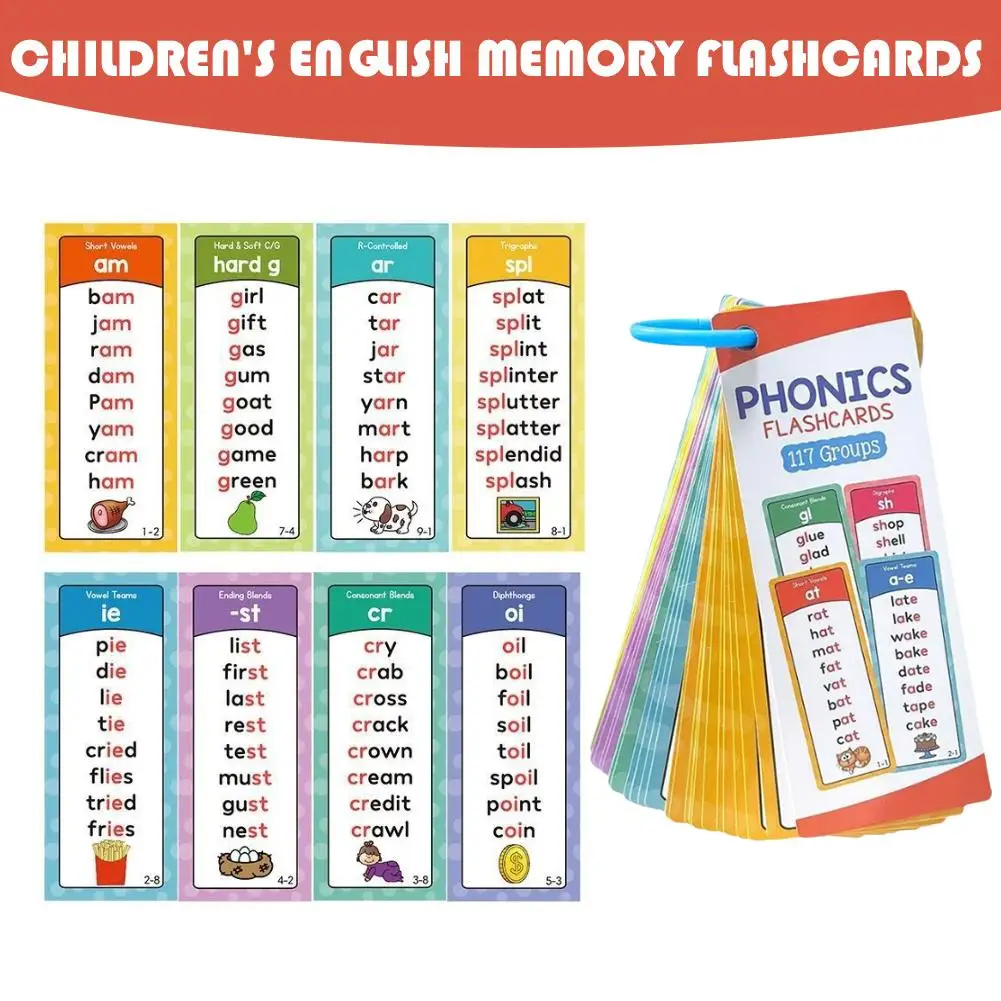 117 Groups English Phonics Flashcards Kids Montessori Learning Cards Vocabulary Building Word Lists Teaching Aids For Classroom
117 Groups English Phonics Flashcards Kids Montessori Learning Cards Vocabulary Building Word Lists Teaching Aids For Classroom