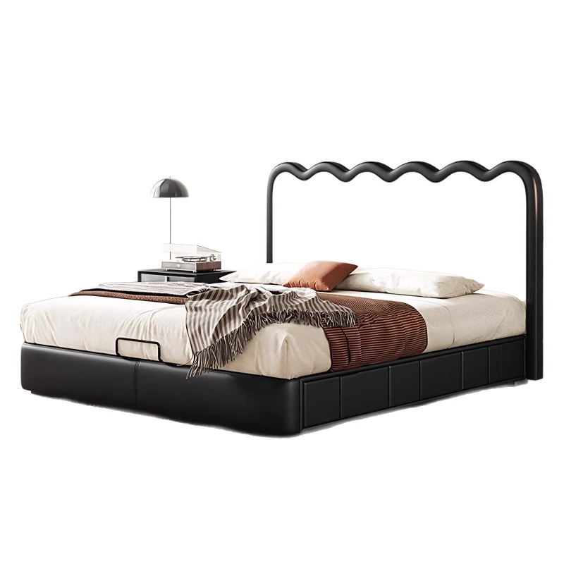 French cream wind simple ripple leather bed master bedroom light luxury 1.8m wedding bed modern high box storage leather art
French cream wind simple ripple leather bed master bedroom light luxury 1.8m wedding bed modern high box storage leather art