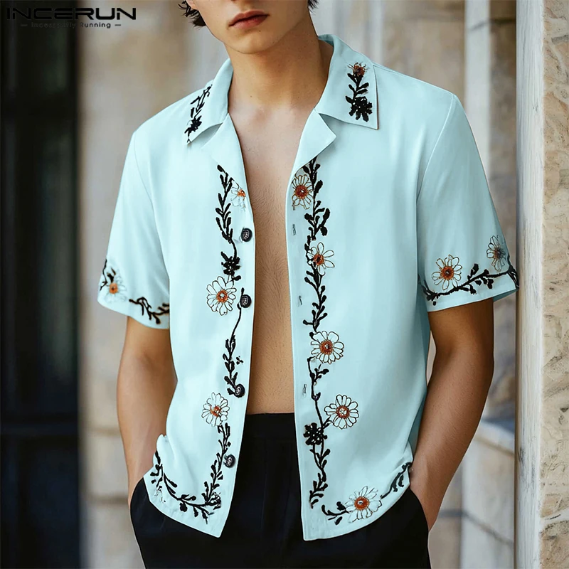 INCERUN Summer Men Shirt Flower Printing Lapel Short Sleeve Men Clothing Streetwear 2025 Oversize Vacation Casual Male Shirts
INCERUN Summer Men Shirt Flower Printing Lapel Short Sleeve Men Clothing Streetwear 2025 Oversize Vacation Casual Male Shirts