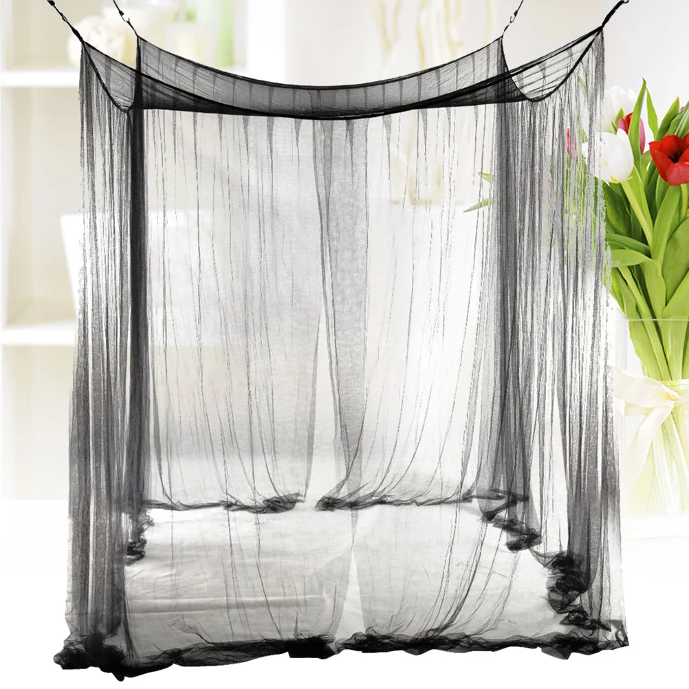 BESPORTBLE 4 Bed Netting Comforter Canopy Cover Topper Curtain for Home Black White
BESPORTBLE 4 Bed Netting Comforter Canopy Cover Topper Curtain for Home Black White