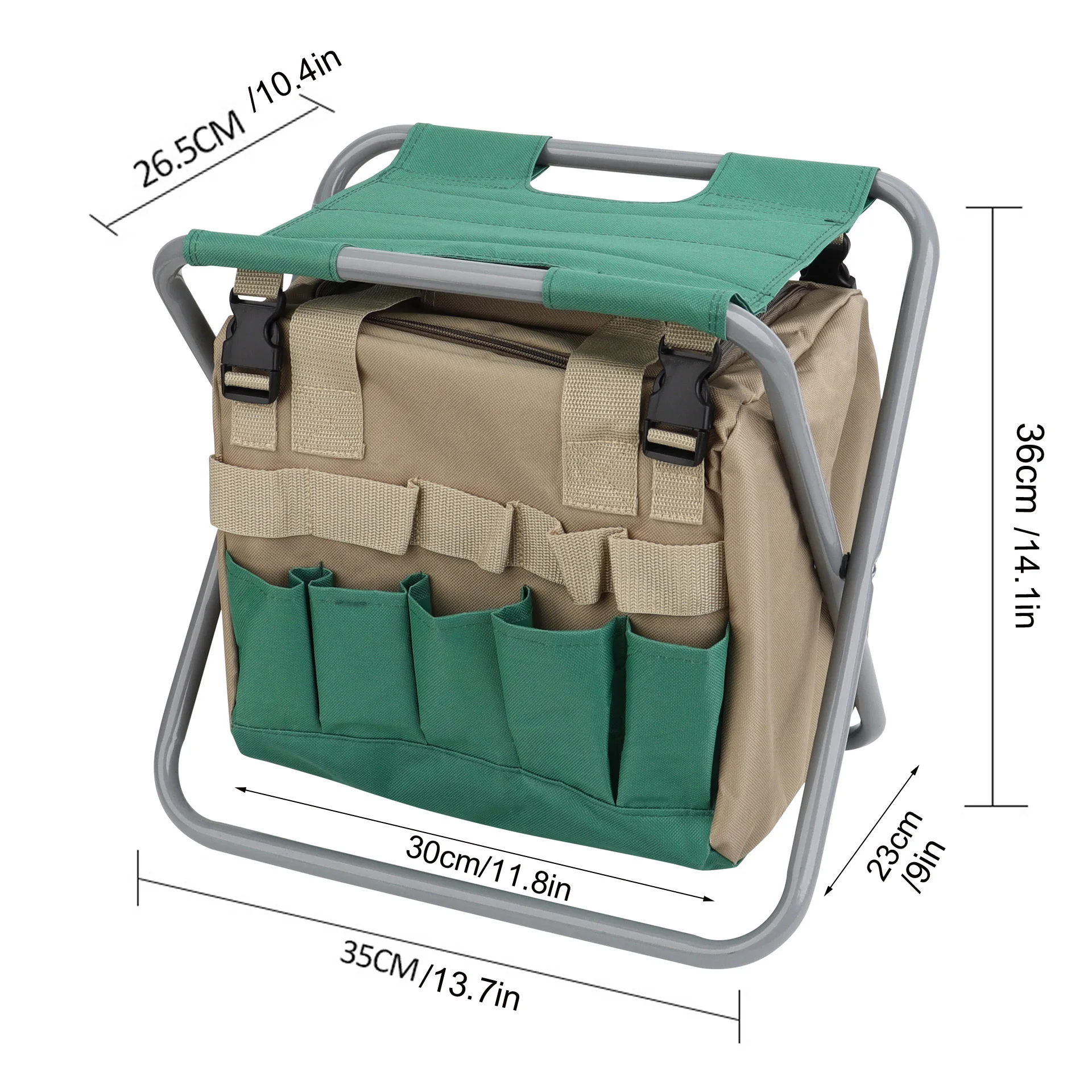 Outdoor Multifunctional Portable Folding Camping Stool with Storage Bag, Fishing Stool, Gardening Tool Storage Bag Stool
Outdoor Multifunctional Portable Folding Camping Stool with Storage Bag, Fishing Stool, Gardening Tool Storage Bag Stool