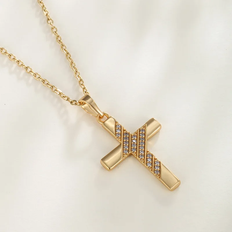 Luxury 24K 9999 Pure Gold real gold Men's Women's Diamond Cross Pendant Necklace
Luxury 24K 9999 Pure Gold real gold Men's Women's Diamond Cross Pendant Necklace