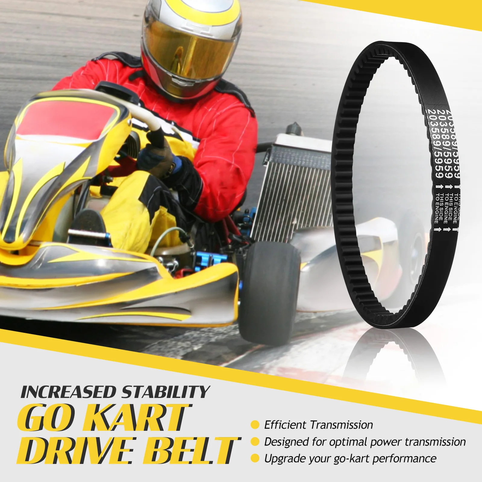 Go Kart Drive Belt Replacement Part Polyamide Fiber Transmission Engine Belt For Vehicle Parts Automotive Engine Accessory
Go Kart Drive Belt Replacement Part Polyamide Fiber Transmission Engine Belt For Vehicle Parts Automotive Engine Accessory