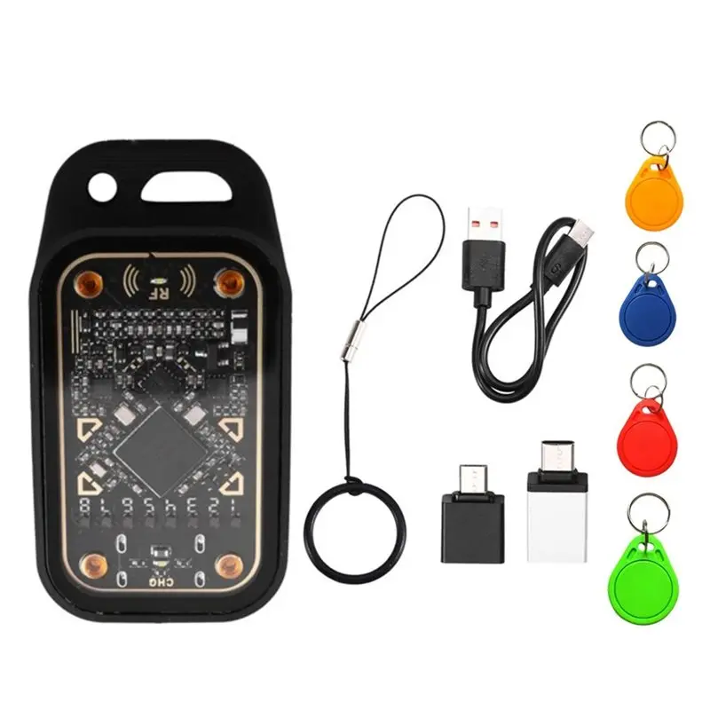 [NEW A09R!】 Chameleon V3.0 RFID Smart Chip Emulator Reader+4XUID Keychain 125K 13.56Mhz ID IC Smart Card Tag Copyer Read Wri
[NEW A09R!】 Chameleon V3.0 RFID Smart Chip Emulator Reader+4XUID Keychain 125K 13.56Mhz ID IC Smart Card Tag Copyer Read Wri