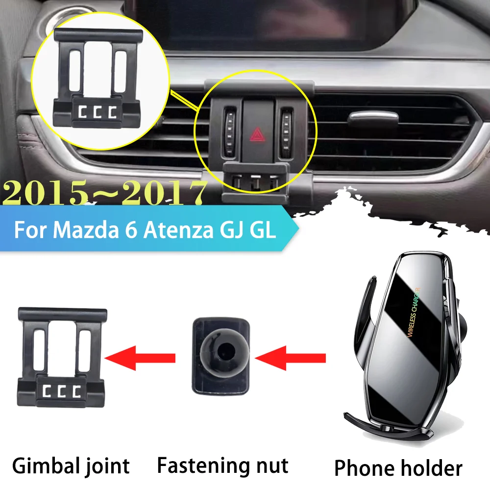 30W Car Phone Holder For Mazda 6 Mazda6 Atenza GJ GL 2015 2016 2017 Air Vent Clip Stand Wireless Charging Sticker Accessories
30W Car Phone Holder For Mazda 6 Mazda6 Atenza GJ GL 2015 2016 2017 Air Vent Clip Stand Wireless Charging Sticker Accessories