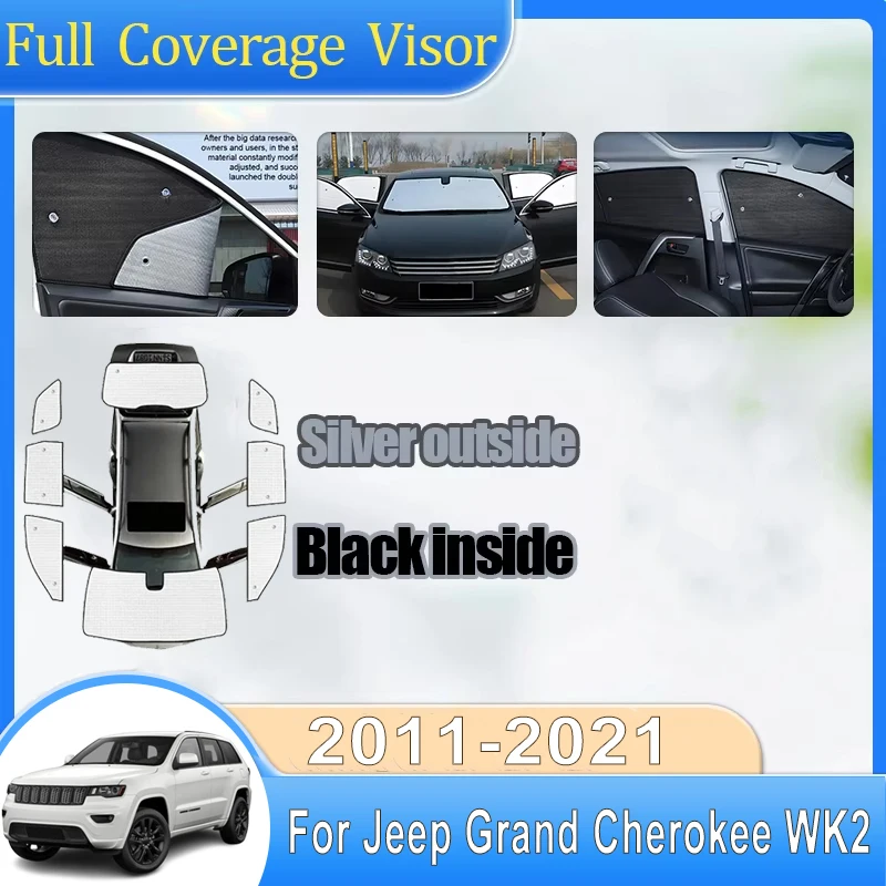 Car Full Sunshades For Jeep Grand Cherokee WK2 Body Kit 2011-2021 Auto Sunshades Anti-UV Window Windscreen Shades Accessories
Car Full Sunshades For Jeep Grand Cherokee WK2 Body Kit 2011-2021 Auto Sunshades Anti-UV Window Windscreen Shades Accessories