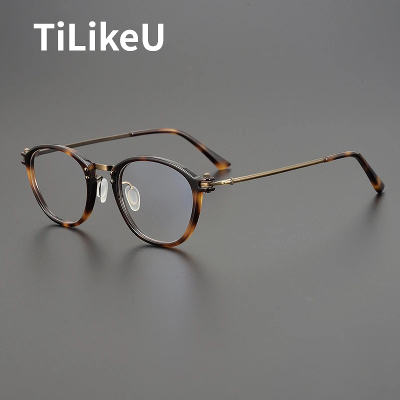 High-end Vintage Acetate Titanium Eyeglasses Frames Men Glasses Retro Oval Small Face Exquisite Flat Prescription Glasses Frames
High-end Vintage Acetate Titanium Eyeglasses Frames Men Glasses Retro Oval Small Face Exquisite Flat Prescription Glasses Frames