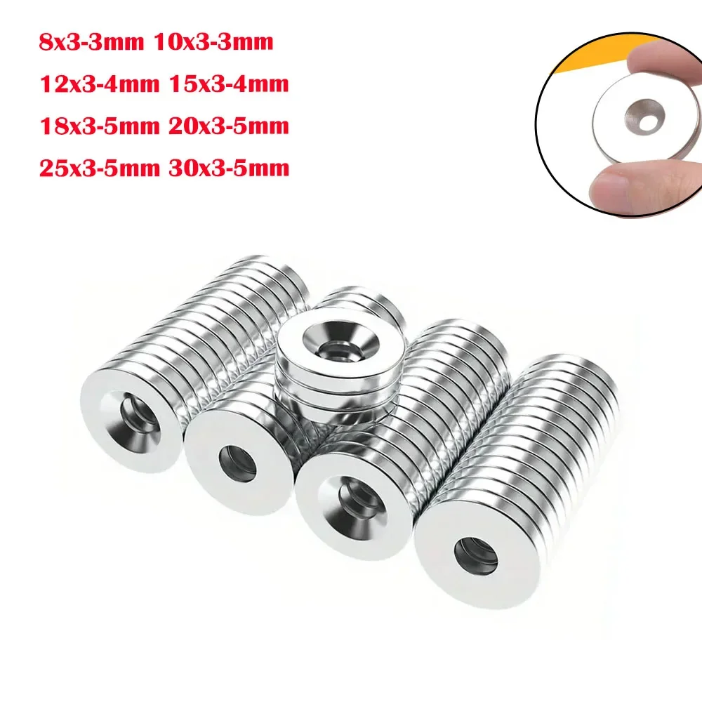 5-50 Pcs Strong Disc Magnets Countersunk Round NdFeB Powerful Rare Earth Permanent Imanes Neodymium Magnet Fridge DIY Magnets
5-50 Pcs Strong Disc Magnets Countersunk Round NdFeB Powerful Rare Earth Permanent Imanes Neodymium Magnet Fridge DIY Magnets