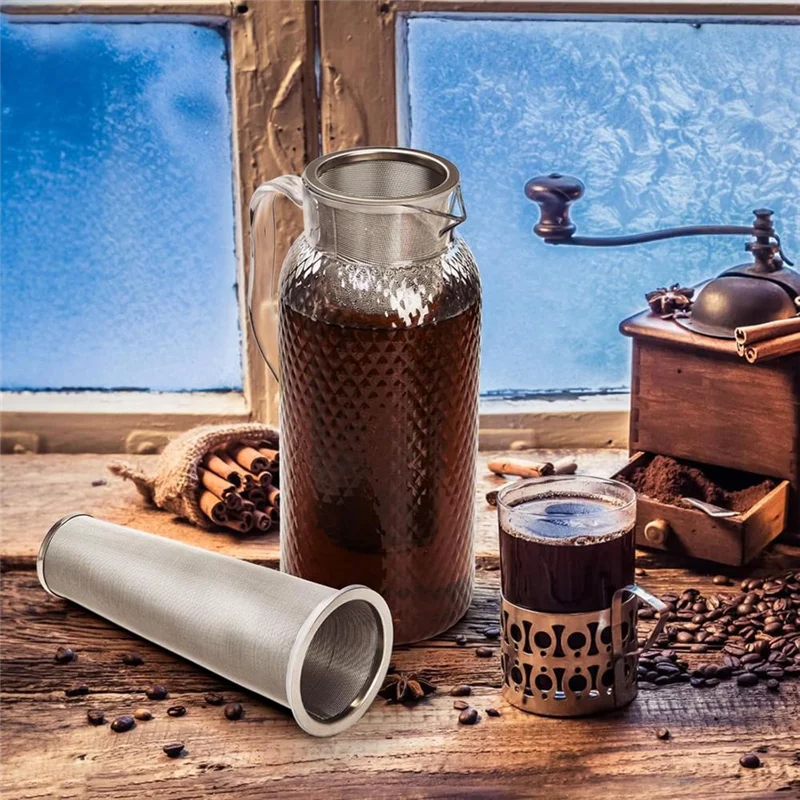 N98R 3PCS Cold Brew Coffee Filters For 64Oz Wide Mouth Mason Jar, 304 Stainless Steel With Sealing Rings
N98R 3PCS Cold Brew Coffee Filters For 64Oz Wide Mouth Mason Jar, 304 Stainless Steel With Sealing Rings