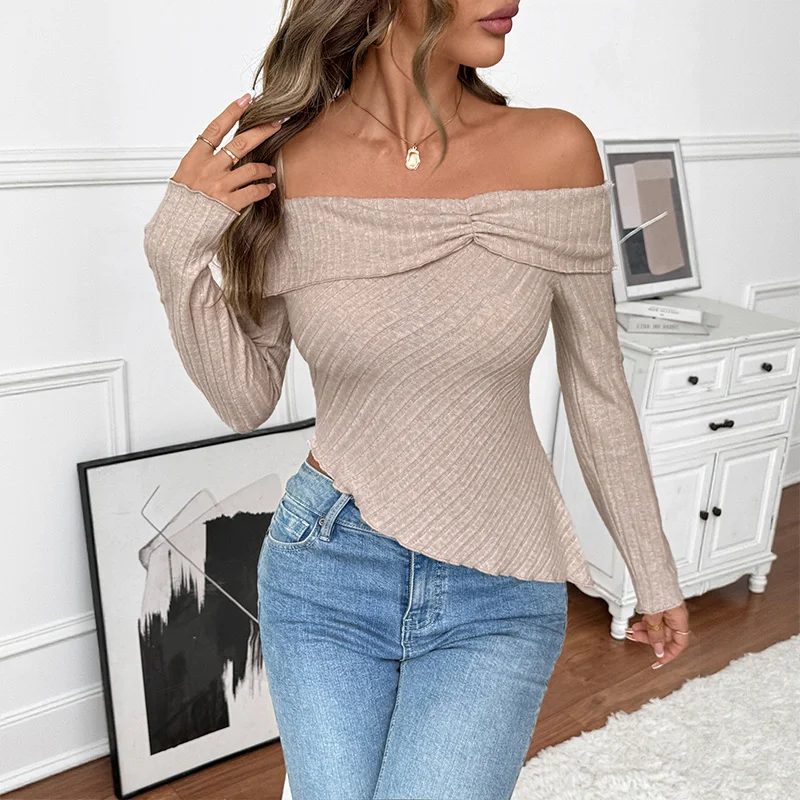 Asymmetric Women's Knitted Sweater Casual Tight Fit Long Sve T-irt Sle Faion Top Soft Polyester Blend Chinese Produc...
Asymmetric Women's Knitted Sweater Casual Tight Fit Long Sve T-irt Sle Faion Top Soft Polyester Blend Chinese Produc...