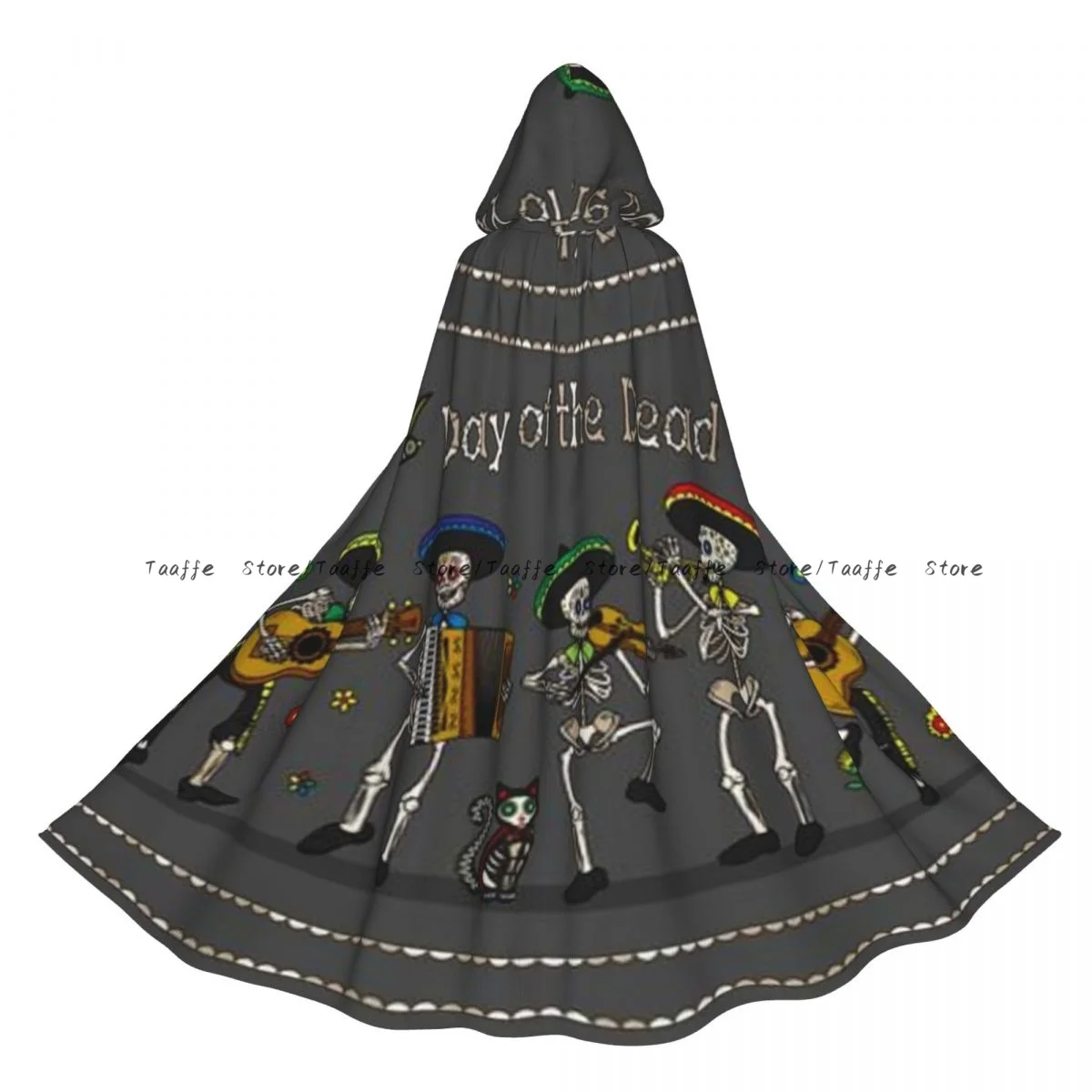 Adult Day Of The Dead Band Cloak Cape Hooded Medieval Costume Witch Wicca Vampire Halloween Costume Dress Coat
Adult Day Of The Dead Band Cloak Cape Hooded Medieval Costume Witch Wicca Vampire Halloween Costume Dress Coat