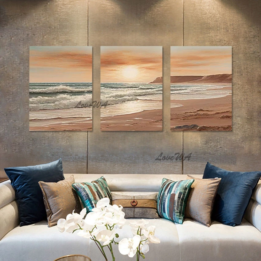 Красивый закат над морем, ручная работа, природный пейзаж, картина, 3-панельная холст, высокое качество, настенные панно для гостиной
Красивый закат над морем, ручная работа, природный пейзаж, картина, 3-панельная холст, высокое качество, настенные панно для гостиной