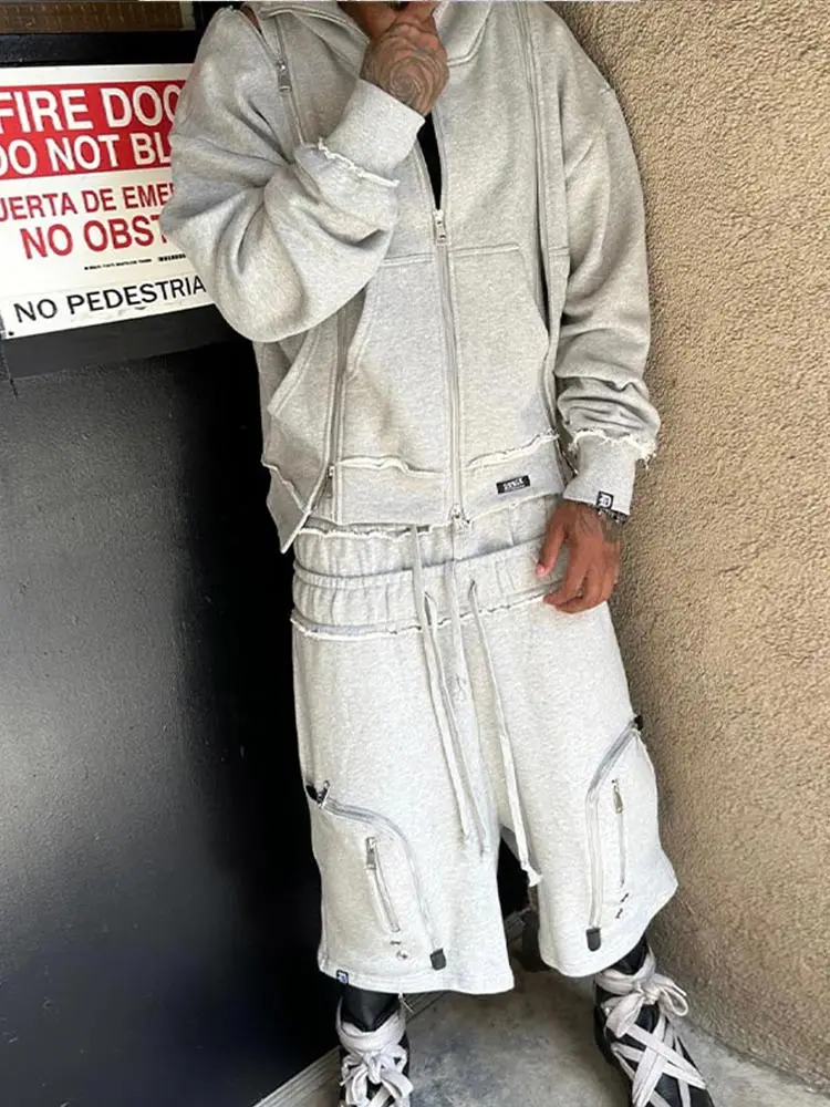 Y2k Zipper Solid Hoodies Shorts Tracksuit Men Harajuku Punk Short Sweatpants Hooded Sweatshirt 2 Piece Set 2024 Street Male Suit
Y2k Zipper Solid Hoodies Shorts Tracksuit Men Harajuku Punk Short Sweatpants Hooded Sweatshirt 2 Piece Set 2024 Street Male Suit