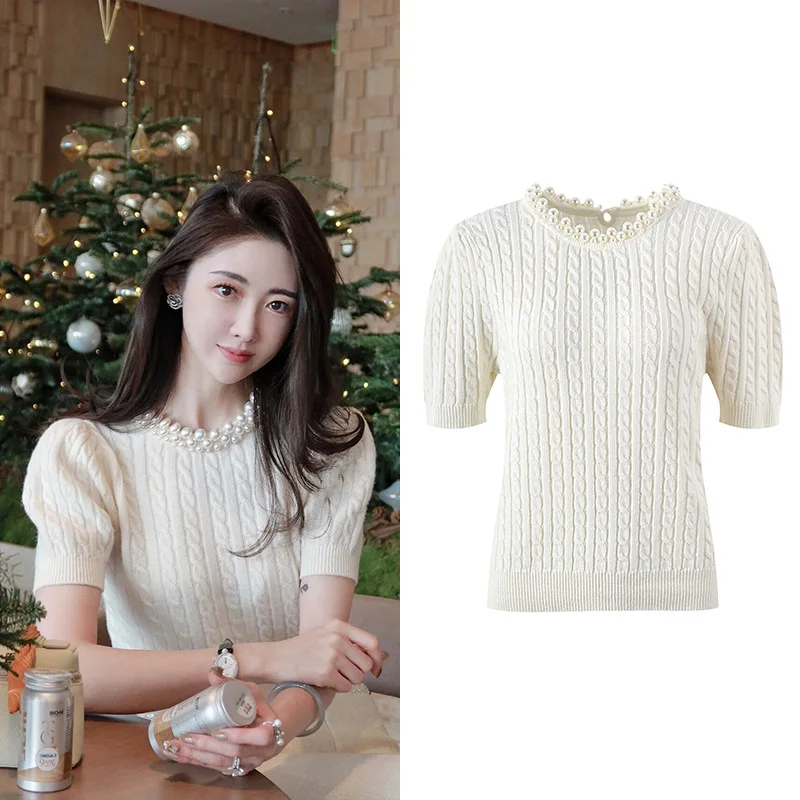 Ele Pearl Вязаный свитер ort Sve Весна Лето Новый Sle Тяжелый рабочий трикотаж Универсальный женский свитер для поездок на работу ...
Ele Pearl Вязаный свитер ort Sve Весна Лето Новый Sle Тяжелый рабочий трикотаж Универсальный женский свитер для поездок на работу ...