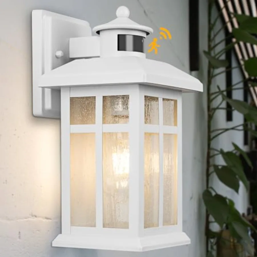 Dawn to Dusk Motion Sensor Wall Light Fixtures - Wall Mount with E26 Sockets and Tempered Glass Waterproof Outdoor and Indoor L
Dawn to Dusk Motion Sensor Wall Light Fixtures - Wall Mount with E26 Sockets and Tempered Glass Waterproof Outdoor and Indoor L
