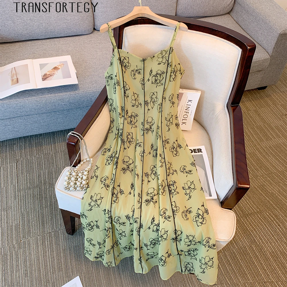 Plus Size Women's Summer Casual Strap Dress Simple Light Loose Print Mid-length Dress 2025 New Women Clothing Green Party Dress
Plus Size Women's Summer Casual Strap Dress Simple Light Loose Print Mid-length Dress 2025 New Women Clothing Green Party Dress
