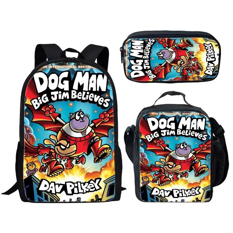 Набор из трех предметов Dog Man Detective Dog для детей и учащихся начальной школы, рюкзак большой вместимости, сумка для еды, сумка для ручек
Набор из трех предметов Dog Man Detective Dog для детей и учащихся начальной школы, рюкзак большой вместимости, сумка для еды, сумка для ручек