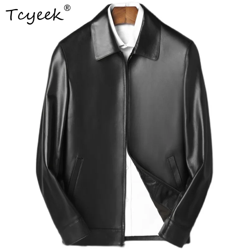 Tcyeek Sheepskin Real Leather Jacket Men Clothes Business Casual Autumn Male Leather Coat Trendy Thin Style Jaqueta De Couro
Tcyeek Sheepskin Real Leather Jacket Men Clothes Business Casual Autumn Male Leather Coat Trendy Thin Style Jaqueta De Couro