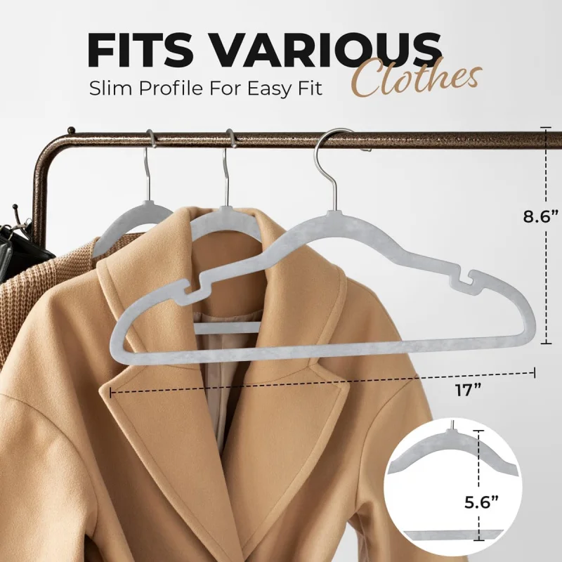 30 Pack Velvet For Shirt Pants Dresses Skirts Suits Jackets - Slim Space Saving Design - Standard Coat Hanger - Sturdy &
30 Pack Velvet For Shirt Pants Dresses Skirts Suits Jackets - Slim Space Saving Design - Standard Coat Hanger - Sturdy &