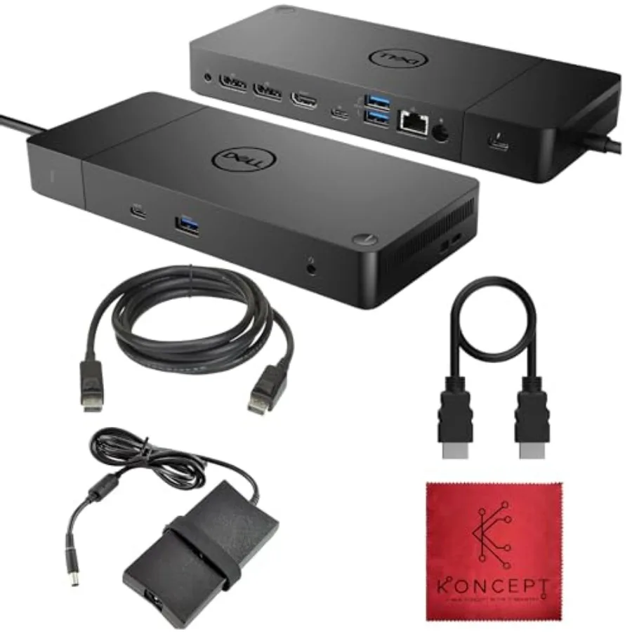 Dell WD19TB Thunderbolt Dock for dual monitor setup, aluminum black chassis, 180W power delivery, HDMI DisplayPort included, re
Dell WD19TB Thunderbolt Dock for dual monitor setup, aluminum black chassis, 180W power delivery, HDMI DisplayPort included, re