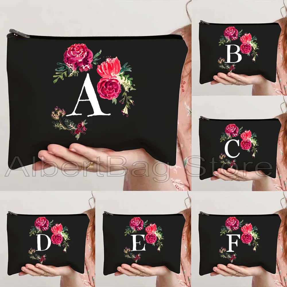 Botanical Floral Monogram Watercolor Red Rose Flowers Initial Letter Gifts Canvas Cosmetic Makeup Toilet Bags Pencil Case Pouch
Botanical Floral Monogram Watercolor Red Rose Flowers Initial Letter Gifts Canvas Cosmetic Makeup Toilet Bags Pencil Case Pouch