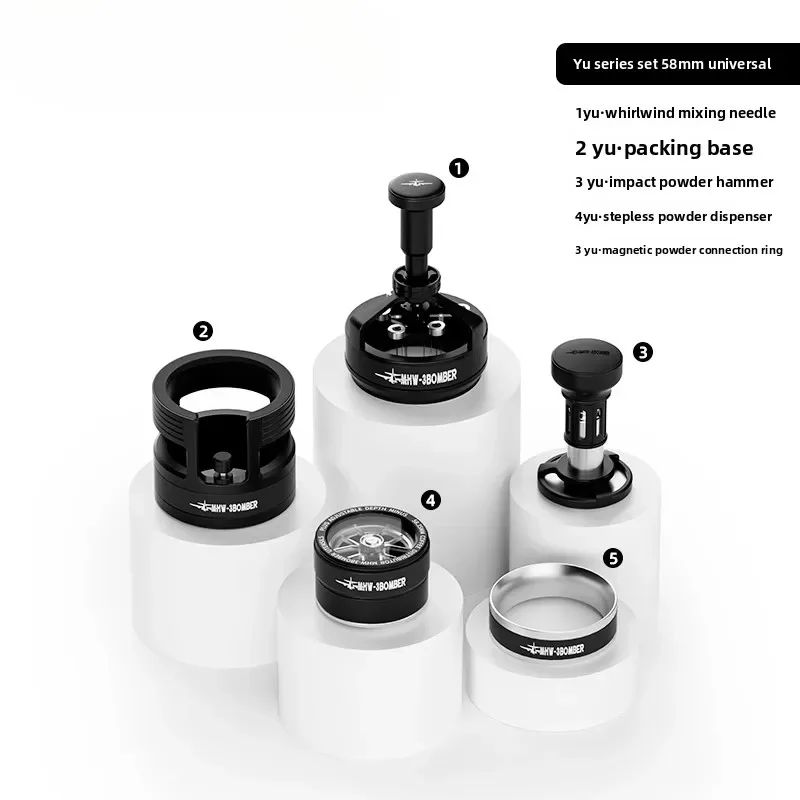 Brand new for MHW-3 Bomber Series Stepless adjustable Italian powder Hammer 58mm universal coffee powder diffuser
Brand new for MHW-3 Bomber Series Stepless adjustable Italian powder Hammer 58mm universal coffee powder diffuser