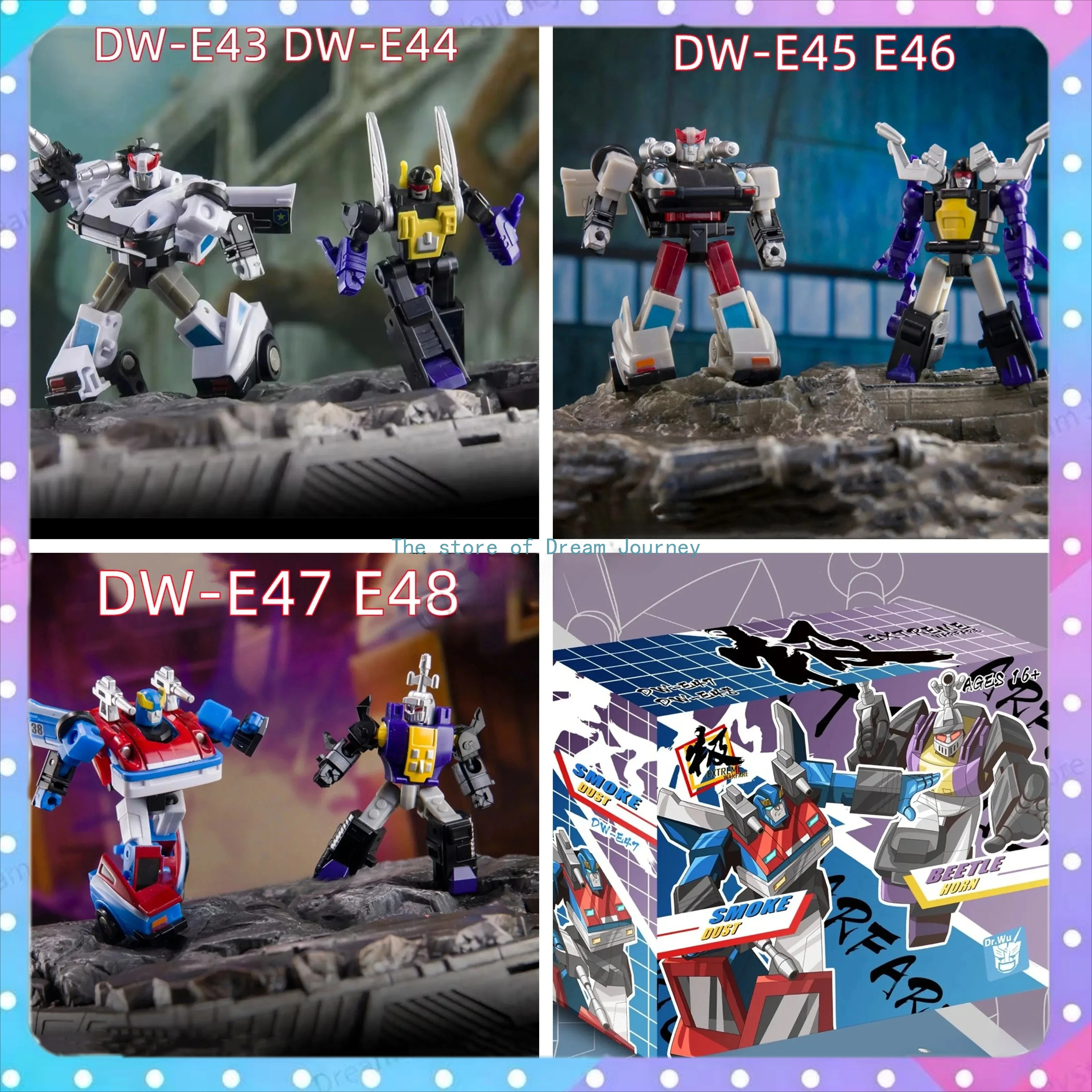 【En stock AHORA】Dr.Wu DW-E43 Prowl DW-E44 Kickback DW-E45 DW-E46 DW-E47 DW-E48 Bombshell Smokescreen 2 piezas/set Mini figura
【En stock AHORA】Dr.Wu DW-E43 Prowl DW-E44 Kickback DW-E45 DW-E46 DW-E47 DW-E48 Bombshell Smokescreen 2 piezas/set Mini figura