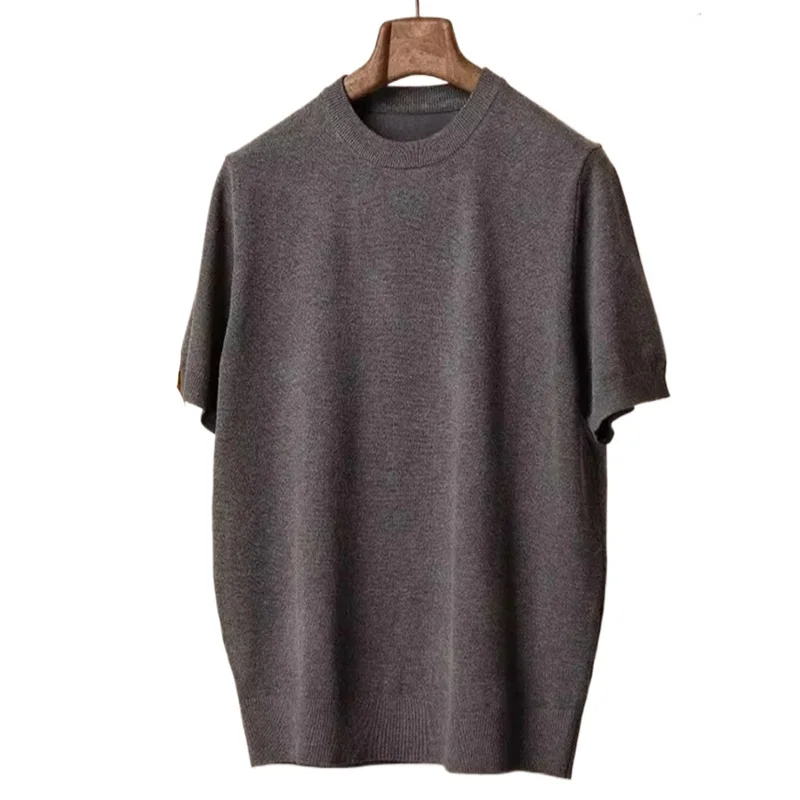 Retro Crew Neck Short Sleeve Knitting Sweater Pullovers for Men 2026 Korean Fashion Slim Fit Thin Summer Tshirts Male Casual Top
Retro Crew Neck Short Sleeve Knitting Sweater Pullovers for Men 2026 Korean Fashion Slim Fit Thin Summer Tshirts Male Casual Top