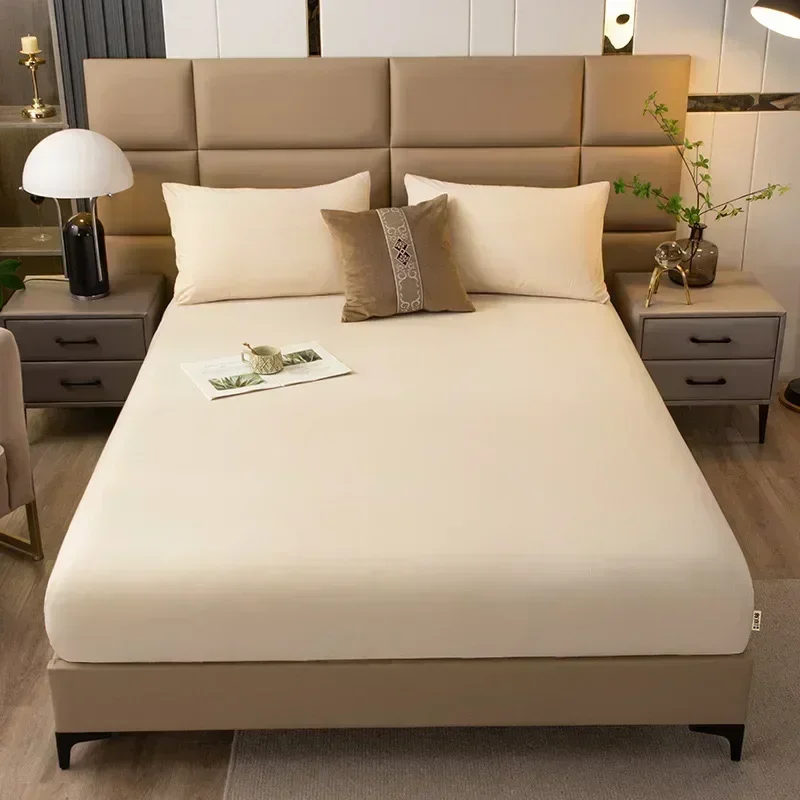 Solid color washed raw cotton sheet, single piece full protection cover, sheet, cover, and mattress 866
Solid color washed raw cotton sheet, single piece full protection cover, sheet, cover, and mattress 866
