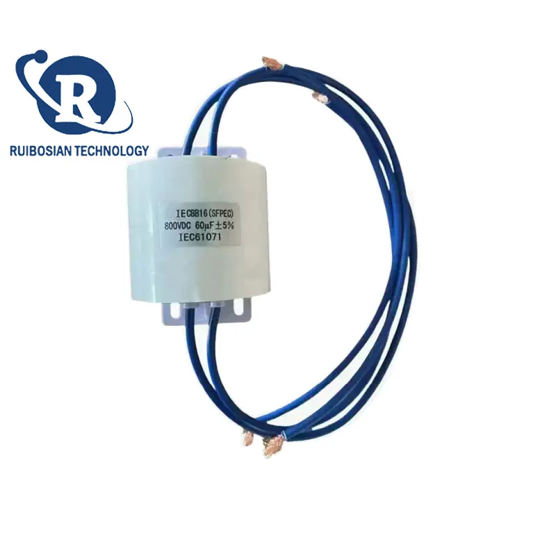 800V 60uf CBB16 Wired Inverter Welder DC Filter Capacitor
800V 60uf CBB16 Wired Inverter Welder DC Filter Capacitor