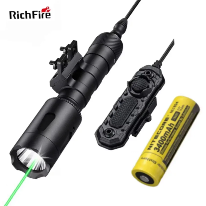Richfire Tactical Rifle Flashlight 1680LM 2 in 1 Beam Light Combo Rechargeable Weapon Lights with M-rail for Hunting Camping
Richfire Tactical Rifle Flashlight 1680LM 2 in 1 Beam Light Combo Rechargeable Weapon Lights with M-rail for Hunting Camping