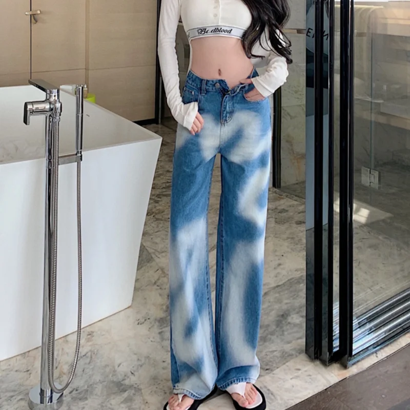 American Macaron Gradient Tie Dye Jeans Y2K High Waist Baggy Wide Leg Pants Street Fashion Straight Denim Trouser Ladies Summer
American Macaron Gradient Tie Dye Jeans Y2K High Waist Baggy Wide Leg Pants Street Fashion Straight Denim Trouser Ladies Summer