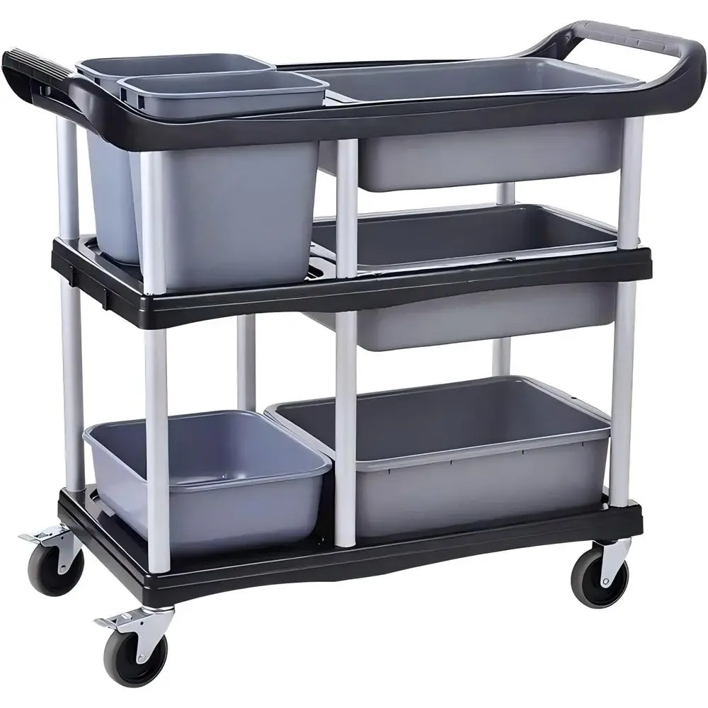 3 Tier Heavy Duty Commercial Grade Utility Cart with Wheels, Storage Cart Multi-unction Mobile Shelving Unit Organizer or Hotel,
3 Tier Heavy Duty Commercial Grade Utility Cart with Wheels, Storage Cart Multi-unction Mobile Shelving Unit Organizer or Hotel,