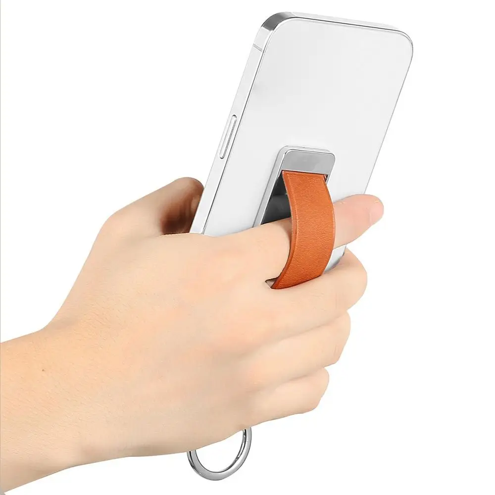Ultra-Thin Finger Ring Phone Holder With Leather Wristbands Self-adhesive Mobile Phone Bracket Finger Kickstand
Ultra-Thin Finger Ring Phone Holder With Leather Wristbands Self-adhesive Mobile Phone Bracket Finger Kickstand