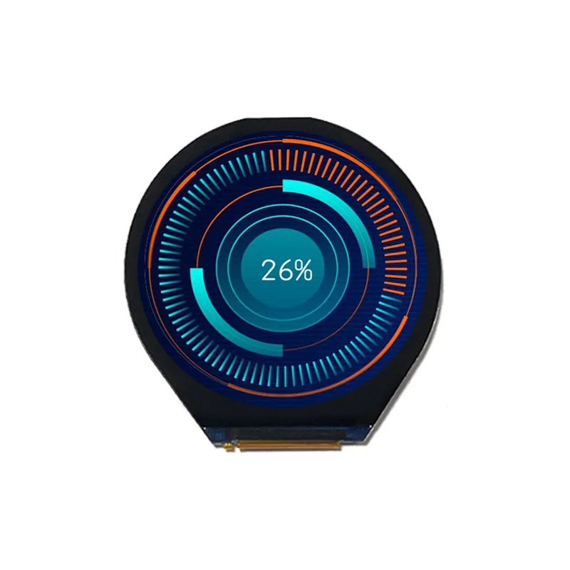 3.4 Inch 800X800 NV3051F-L Driver IPS Color Screen TFT Round LCD Display With LVDS Interface