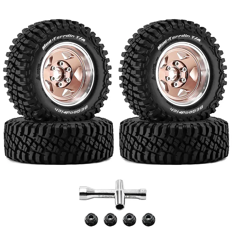 4PCS 1.9 Inch Upgraded Beadlock Wheel Rims with Tires Outer Diameter 90mm Hex Fit for MJX H12Y MN128 MN82 1/12 Scale RC Crawler
4PCS 1.9 Inch Upgraded Beadlock Wheel Rims with Tires Outer Diameter 90mm Hex Fit for MJX H12Y MN128 MN82 1/12 Scale RC Crawler
