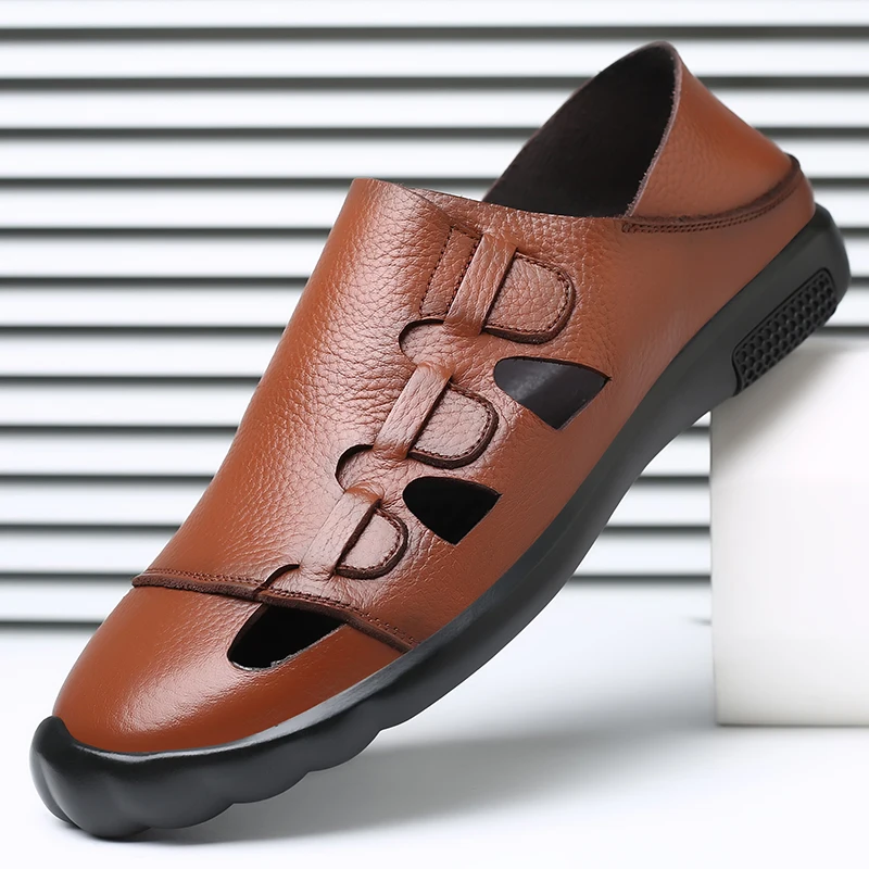 Дизайнерские брендовые мужские кожаные сандалии на мягкой подошве. Удобная мужская пляжная повседневная обувь. Легкая рабочая кожаная обувь в стиле ретро. Коричневые.
Дизайнерские брендовые мужские кожаные сандалии на мягкой подошве. Удобная мужская пляжная повседневная обувь. Легкая рабочая кожаная обувь в стиле ретро. Коричневые.