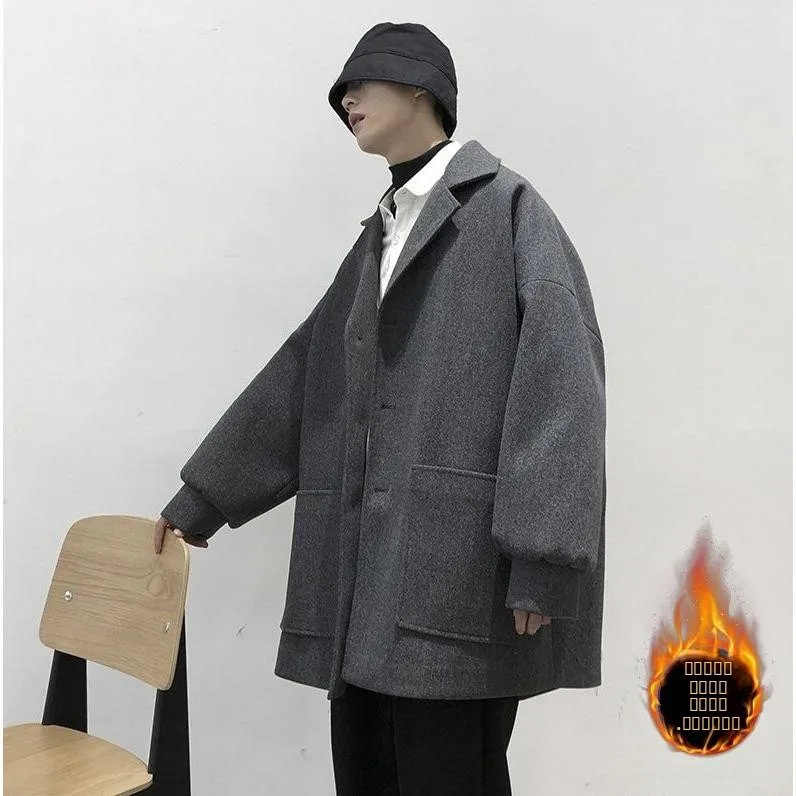 Men's Lazy Sle Korean Faion Versatile Loose Plaid Woolen Jaet Top Spring Autumn Salt System Outerwear Busin Formal
Men's Lazy Sle Korean Faion Versatile Loose Plaid Woolen Jaet Top Spring Autumn Salt System Outerwear Busin Formal