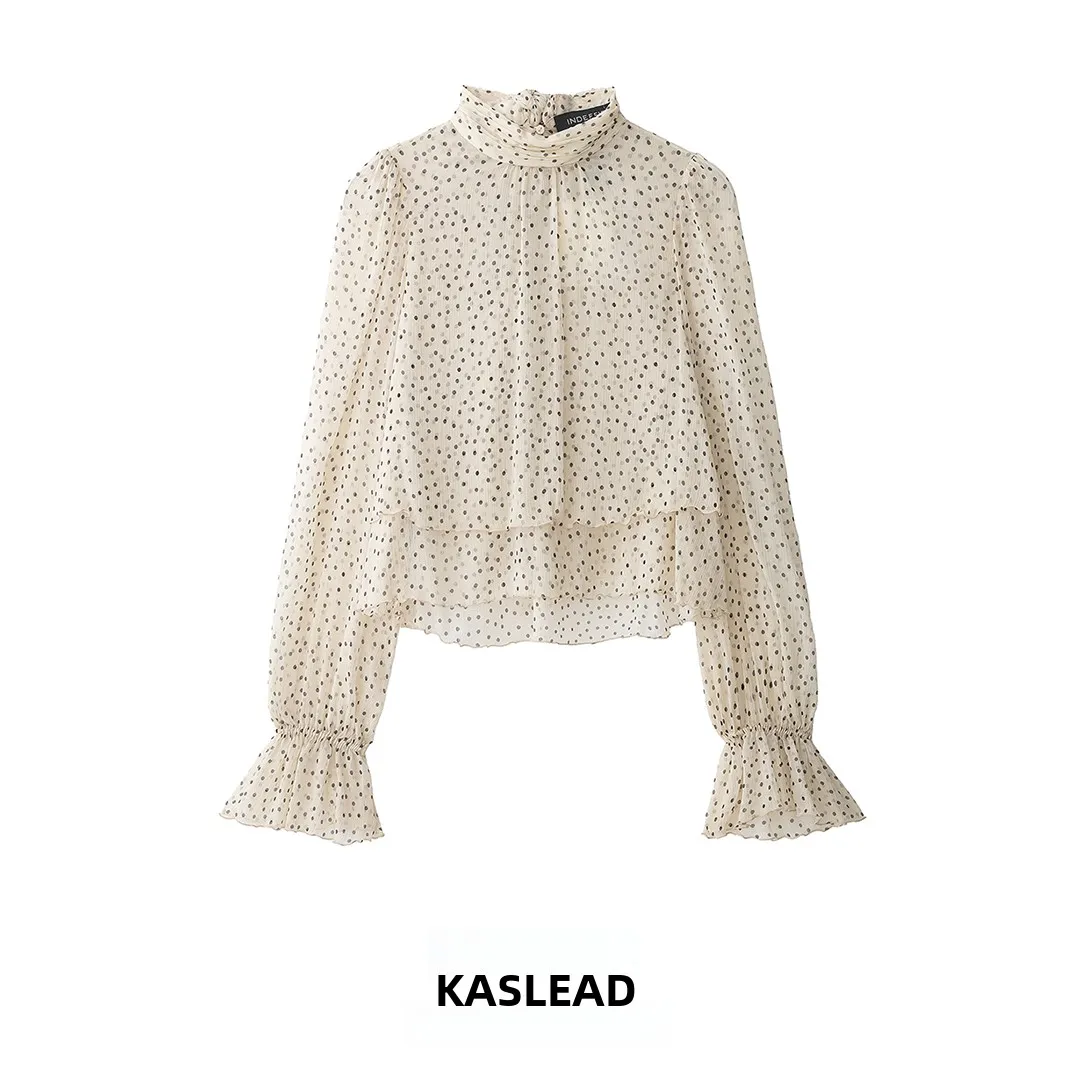 KASLEAD New Women's Fashion Simple Knot Polka Dot Long Sleeve Shirt European Style Fit Polyester Fiber Skin-friendl...
KASLEAD New Women's Fashion Simple Knot Polka Dot Long Sleeve Shirt European Style Fit Polyester Fiber Skin-friendl...